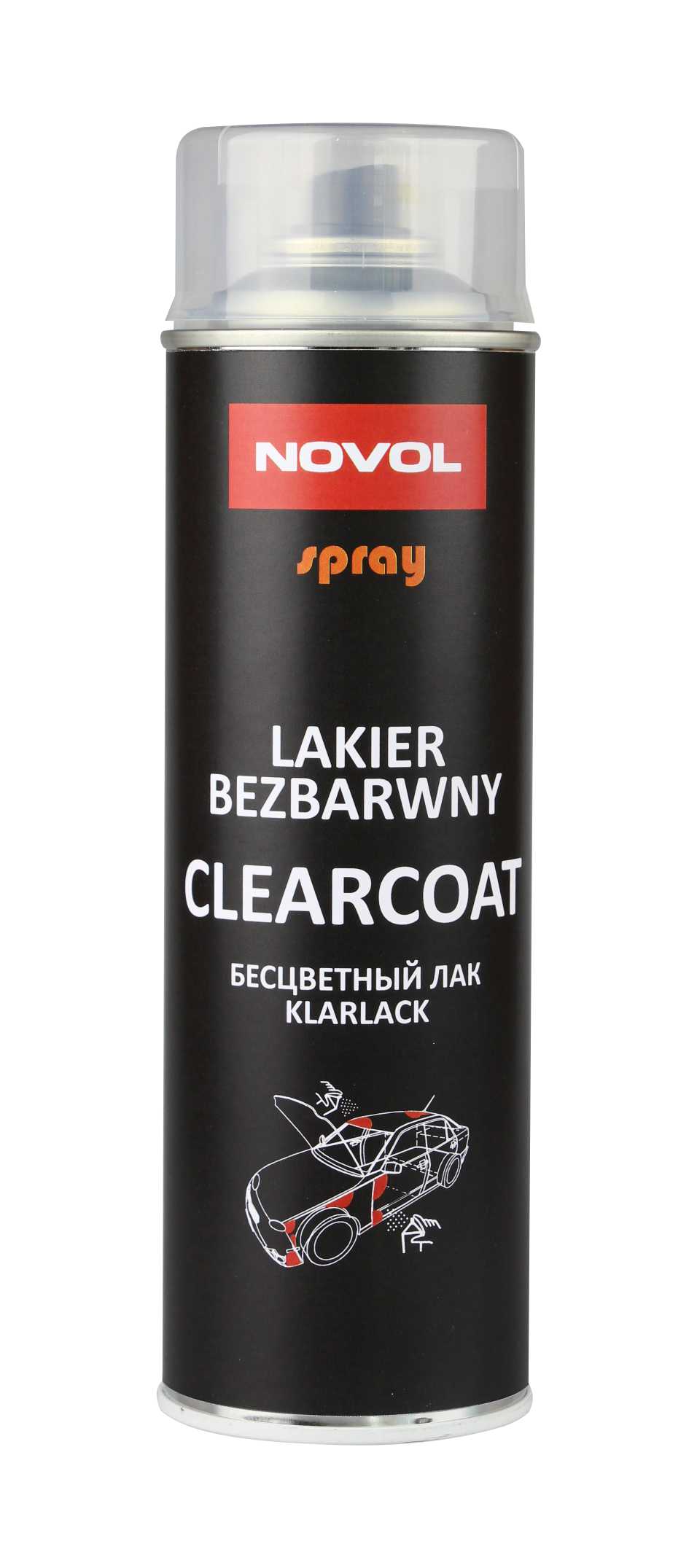 Lakier bezbarwny mat spray 500ML NOVOL SPRAY CLEARCOAT